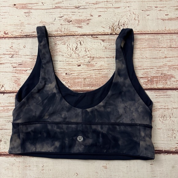 Lululemon Align Bra Reversible Nulu Size 8 True Navy Lunar‎ Rock 50328 Tie Dye - Picture 4 of 6
